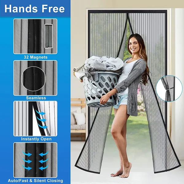 Mosquito Mesh Magnetic Door/Window Curtain-(Buy 1 Set Get 1 Free)